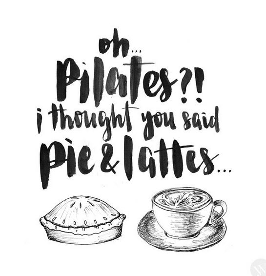 pie, lattes, pilates, balance, food