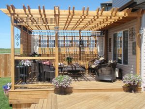 deck, lattice, outdoor space, budget, before, after, method39, spending, planning, upgrades, spend what you make, financial peac
