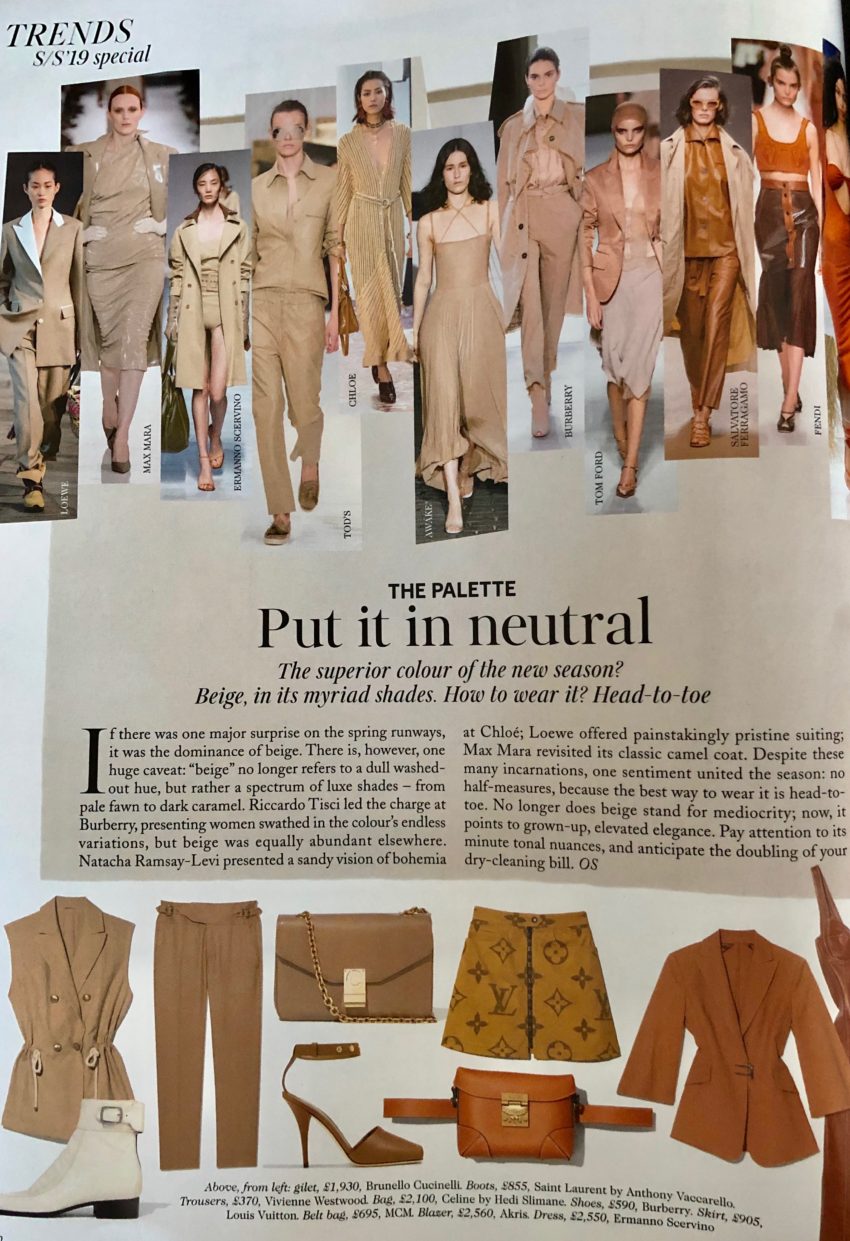 beige, spring, summer, 2019, british vogue, style tips, find your style, method39, layers,