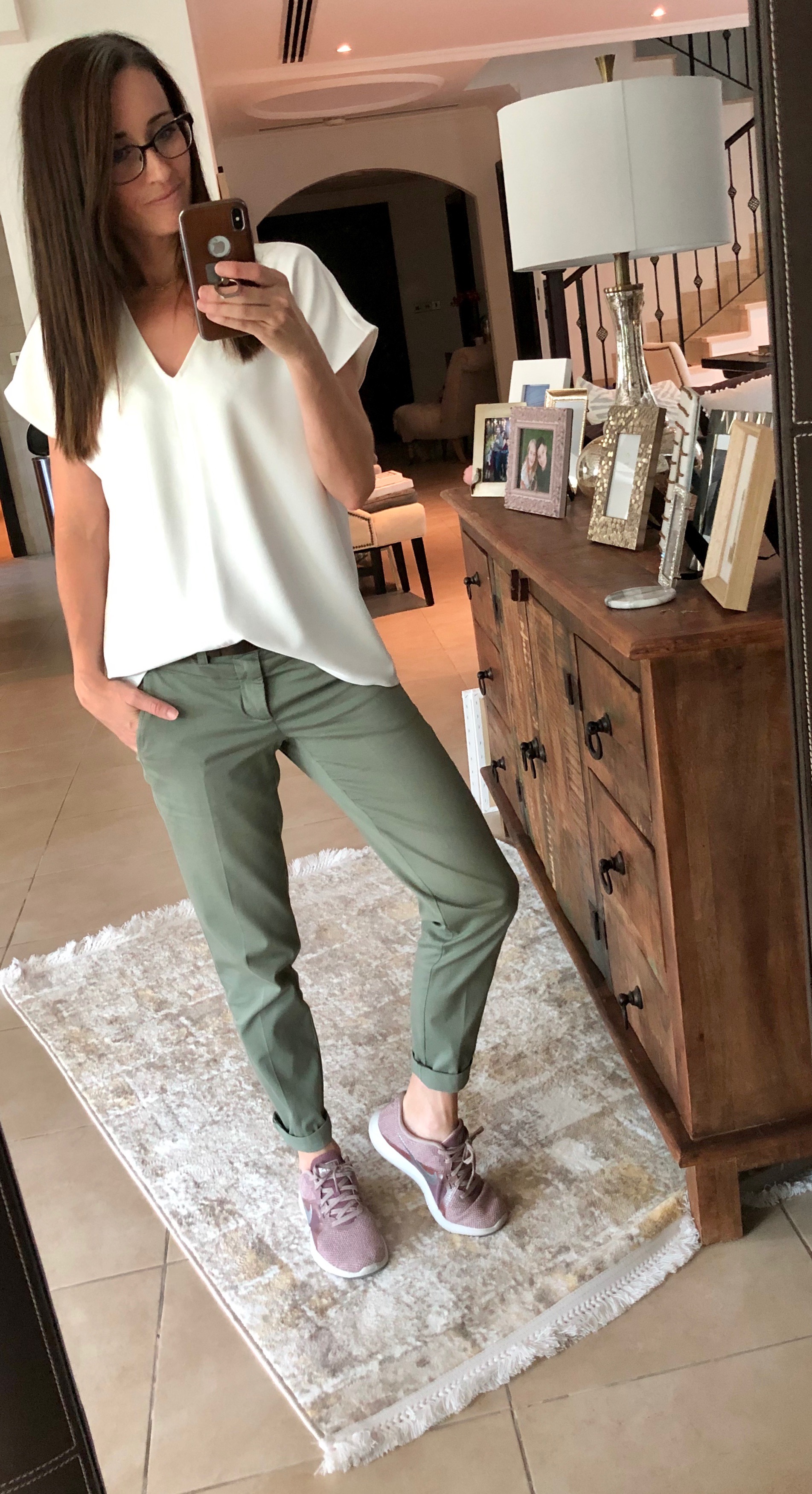 neutrals, white top, khaki pants, dressed up, dressed down, casual, everyday style, method39, style advisor, my style, wear it, as seen on me, how to get dressed, versatile wardrobe, look your best