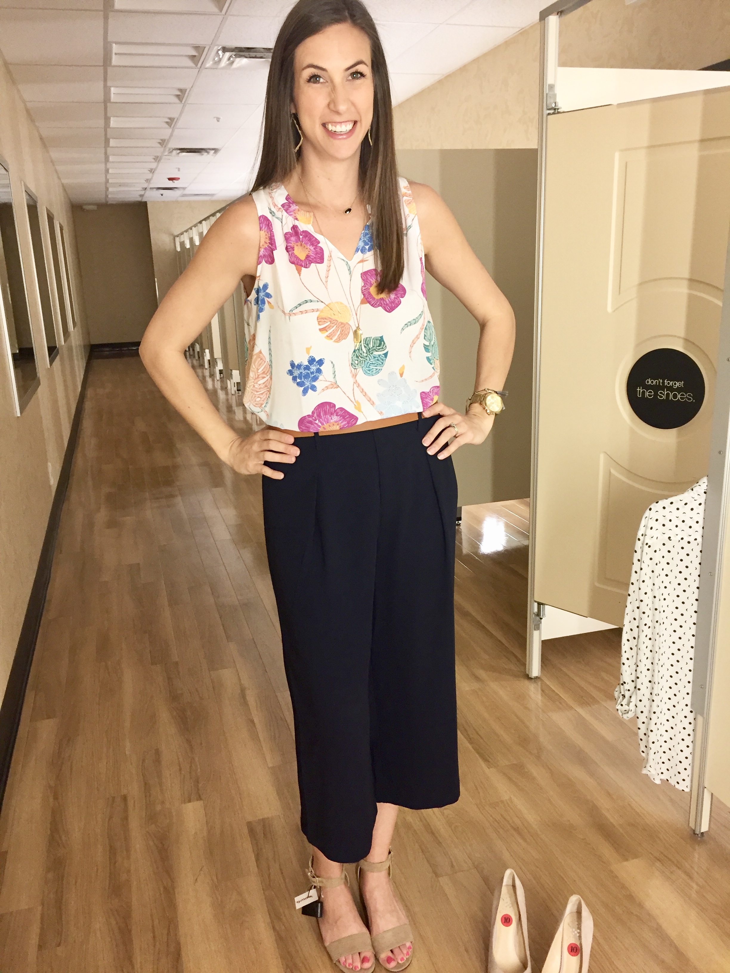 after, belted, floral tank top, style session, needs work, method39, style advice, wardrobe stylist