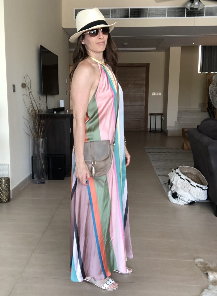 dress, rainbow, summer, backless, method39, versatility, wear it, dress up, casual, everyday style, find your style, style blogger, style adviser, my style, style tips