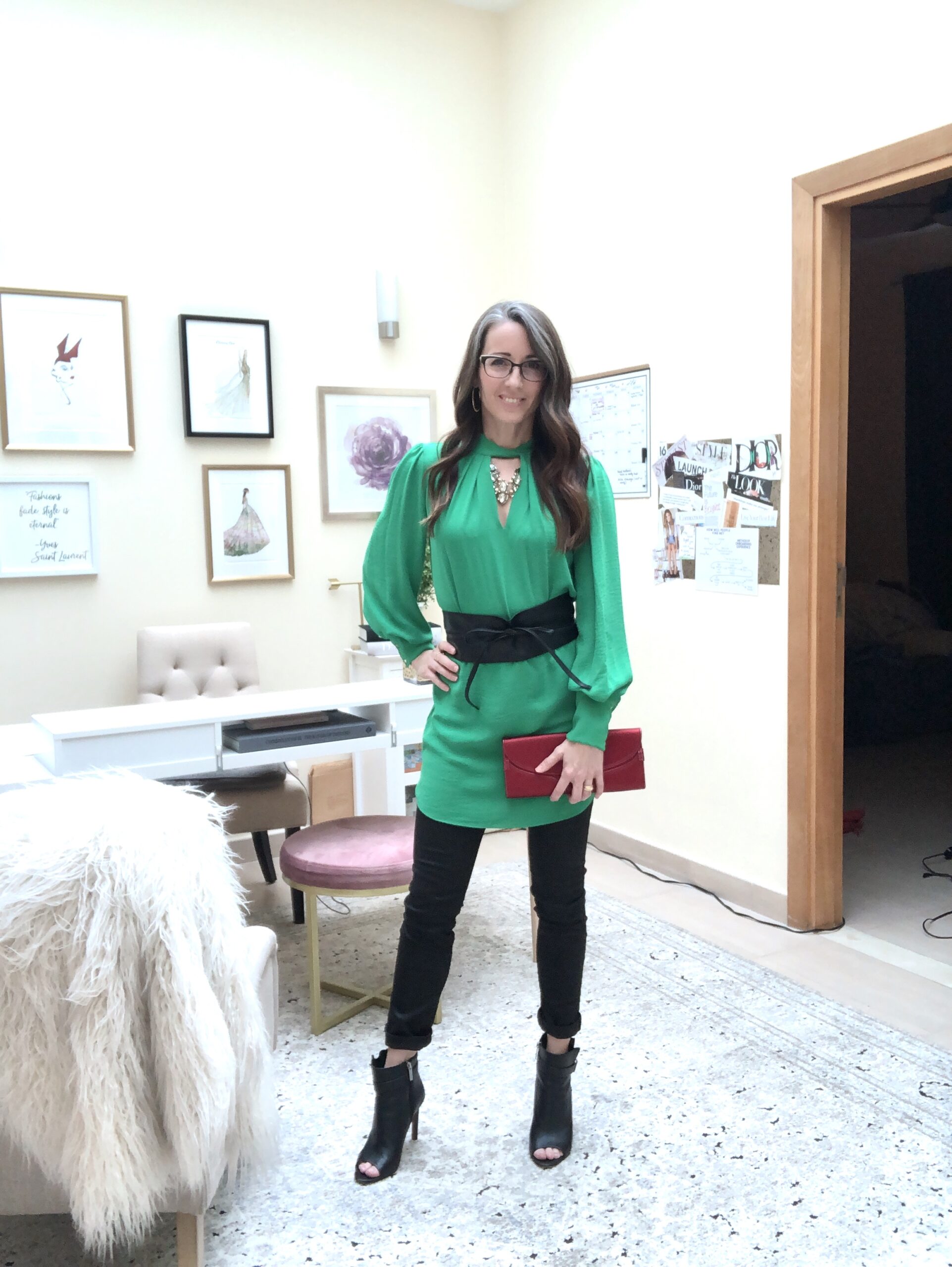 method39, style advice, style advisor, find your style, wardrobe, versatility, finish the look, accessorize, casual, everyday style, dressed up, green dress, six ways, styled by me, wear it, dress up, everyday style, layers
