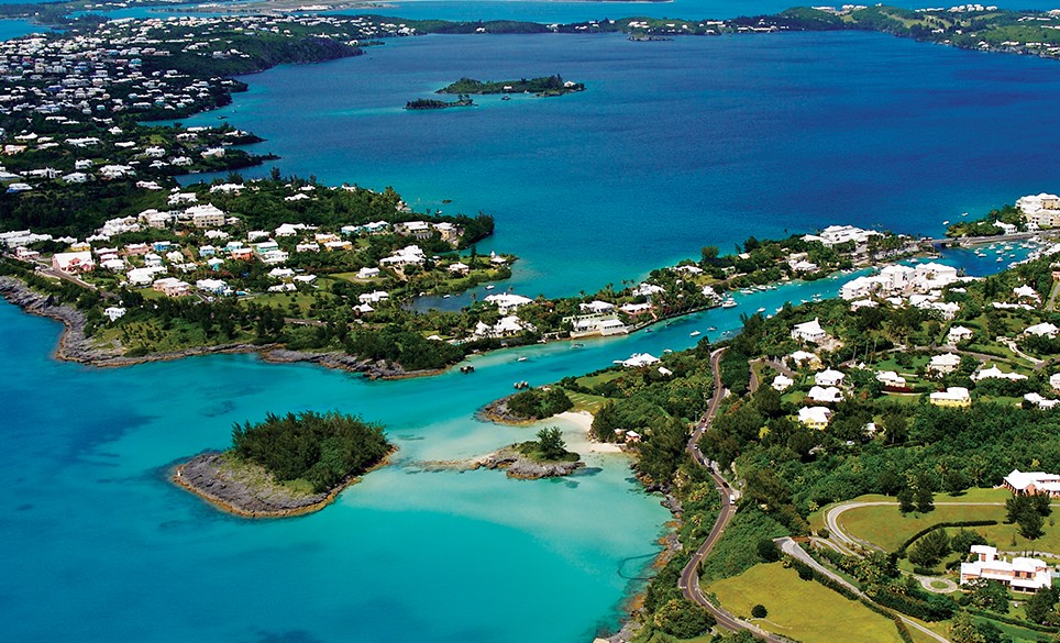 A view of the ocean from above.